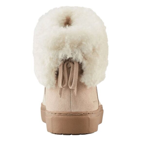 Cougar Devon Waterproof Slip-on Bootie Cream Suede Faux Fur Collar Sz 8 - Picture 4 of 8